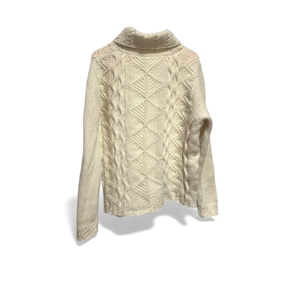 VTG Paul James England Fisherman Chunky Knit Turtleneck 100% Wool Sz XL Woman's - Picture 3 of 6